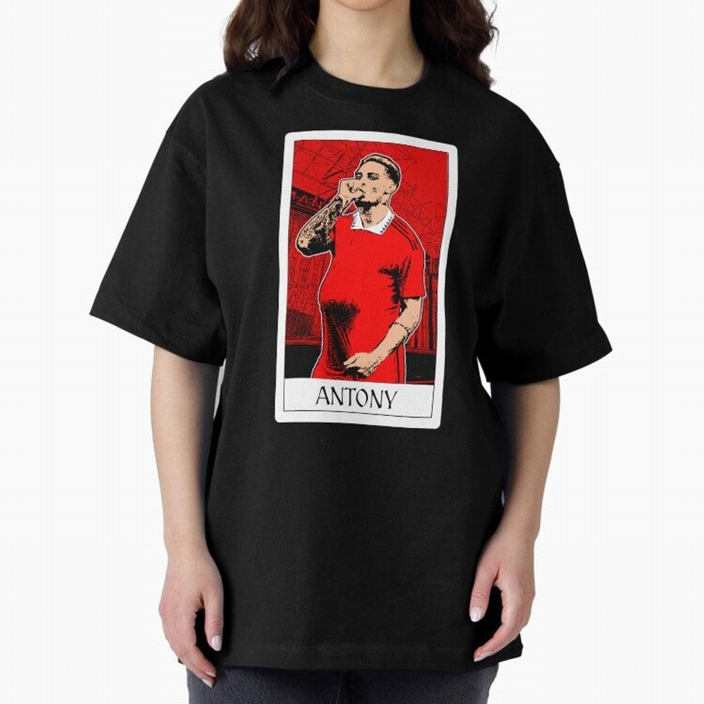 Antony Oversized T-Shirt Celebrate the Stars of FIFA World Cup 2026 with Cristiano Ronaldo, Haaland and CR7, Portugal Energy, Sports Nostalgia, International Competition, Famous Players and Unforgettable Victories; Great for Supporters Who Love