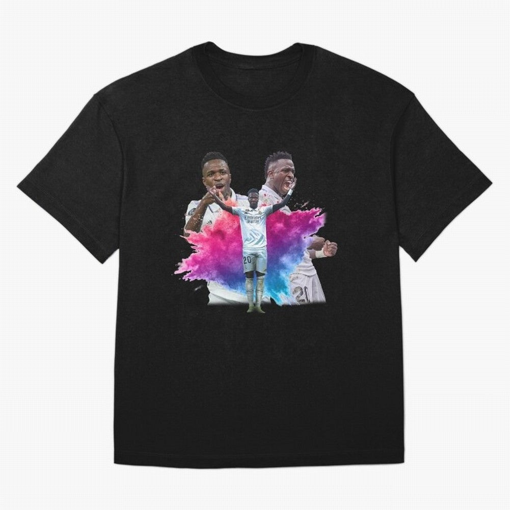 Fanart Vinicius Junior Merch Oversized T-Shirt Celebrate Fan Culture around Global Football Passion for FIFA World Cup 2026 USA Canada Mexico, Built around Neymar, Argentina and Brazil, Football Passion, Legendary Performances, Festival Vibes and