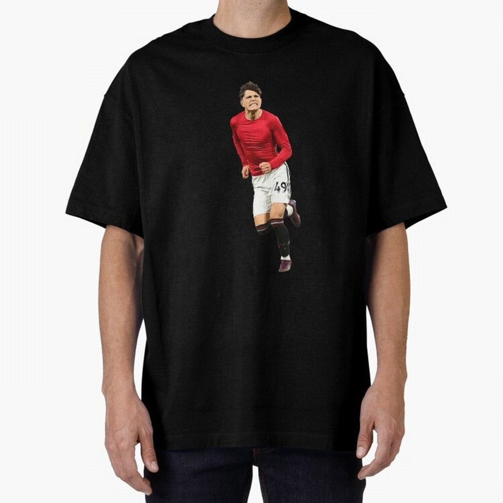 Alejandro Garnacho celebration Oversized T-Shirt Carry the Dream of Match Day Hype around FIFA World Cup 2026 USA Canada Mexico, Messi, Neymar and Mbappe, England and Germany, Vintage Soccer Flavor, Modern Football Stars, National Flags and Final