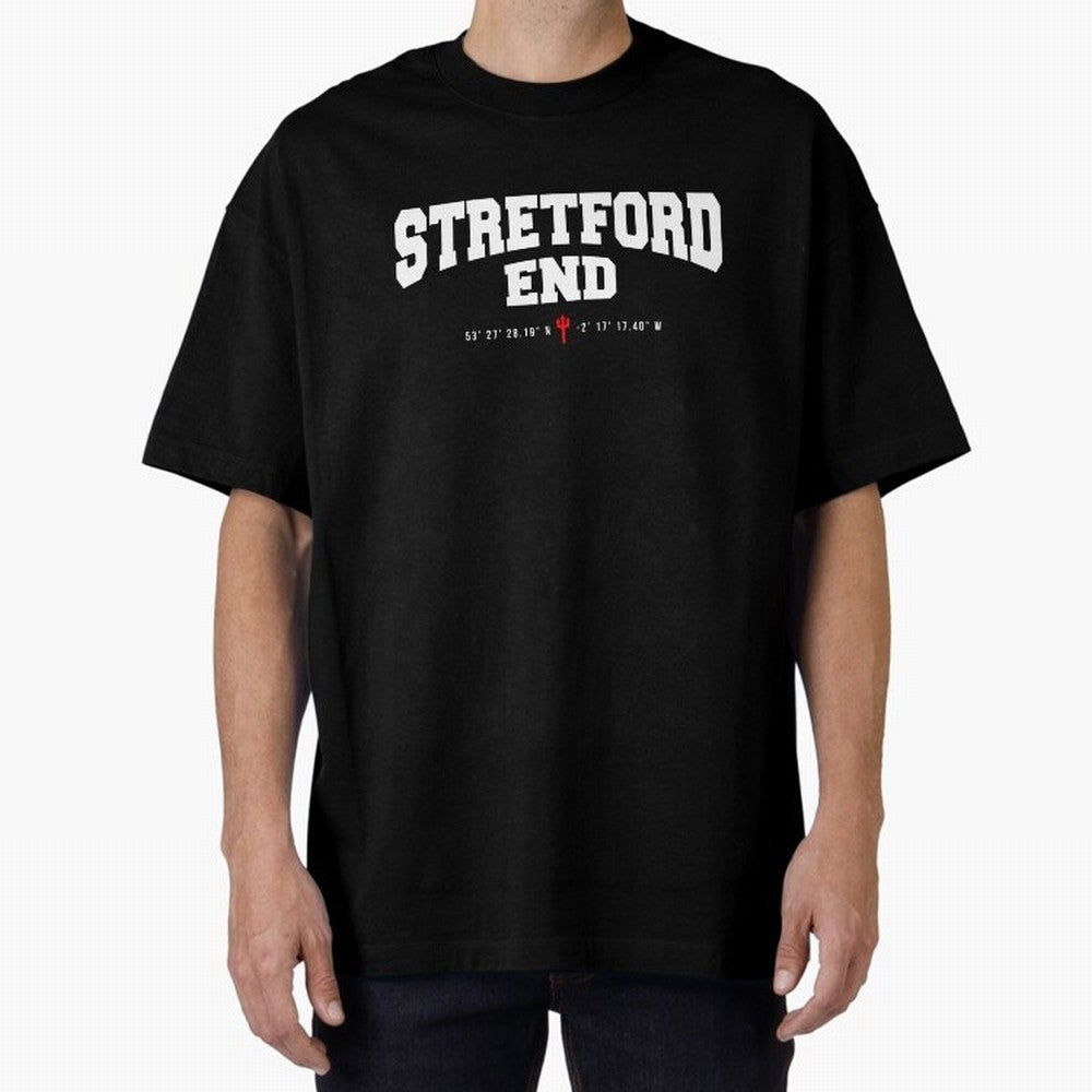 Stretford End - Manchester United Oversized T-Shirt Bring International Match Energy to the FIFA World Cup 2026 Journey through Cristiano Ronaldo Highlights, Spain and Netherlands Pride, Supporter Pride, Iconic Celebrations, Legendary Names and