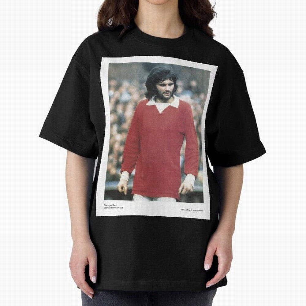 George Best - Manchester United Oversized T-Shirt Mark Global Football Passion for FIFA World Cup 2026, Capturing Cristiano Ronaldo, England and Germany, Classic Soccer Heritage, Championship Pressure, Fan Loyalty and International Pride; Great for