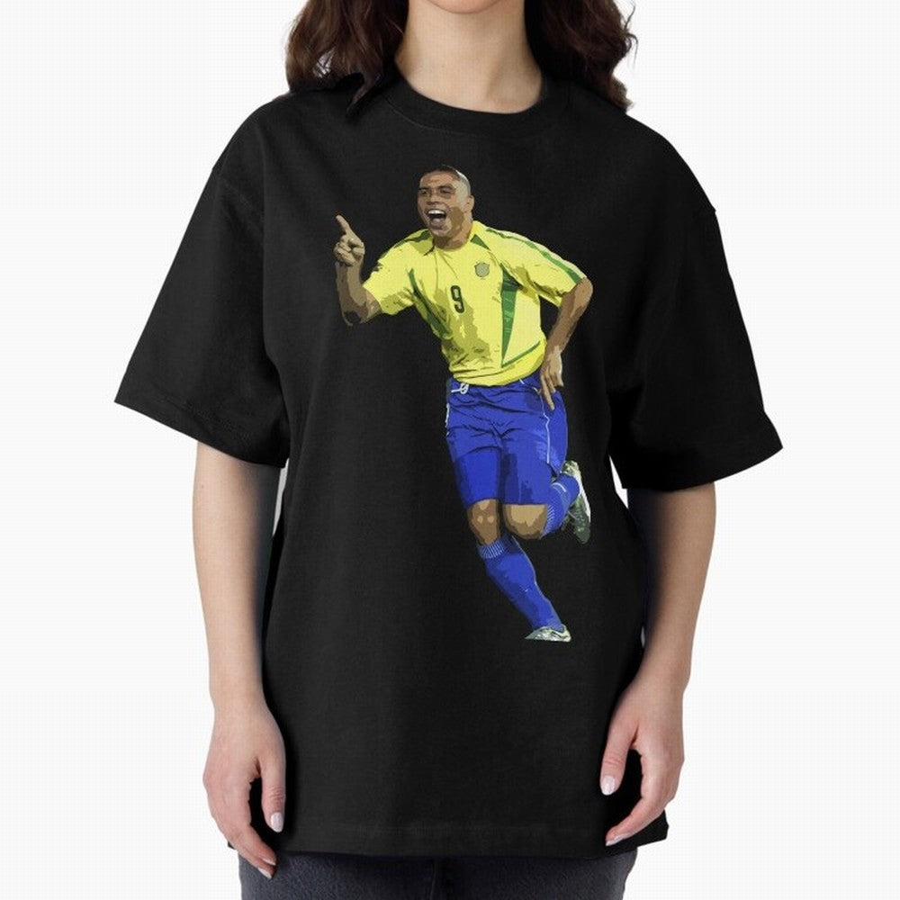 Ronaldo Nazario Oversized T-Shirt Remember Iconic Moments from Global Football Passion for FIFA World Cup 2026, Featuring Cristiano Ronaldo, Haaland and CR7, England, Stadium Chants, National Pride, Trophy Dreams and Unforgettable Football