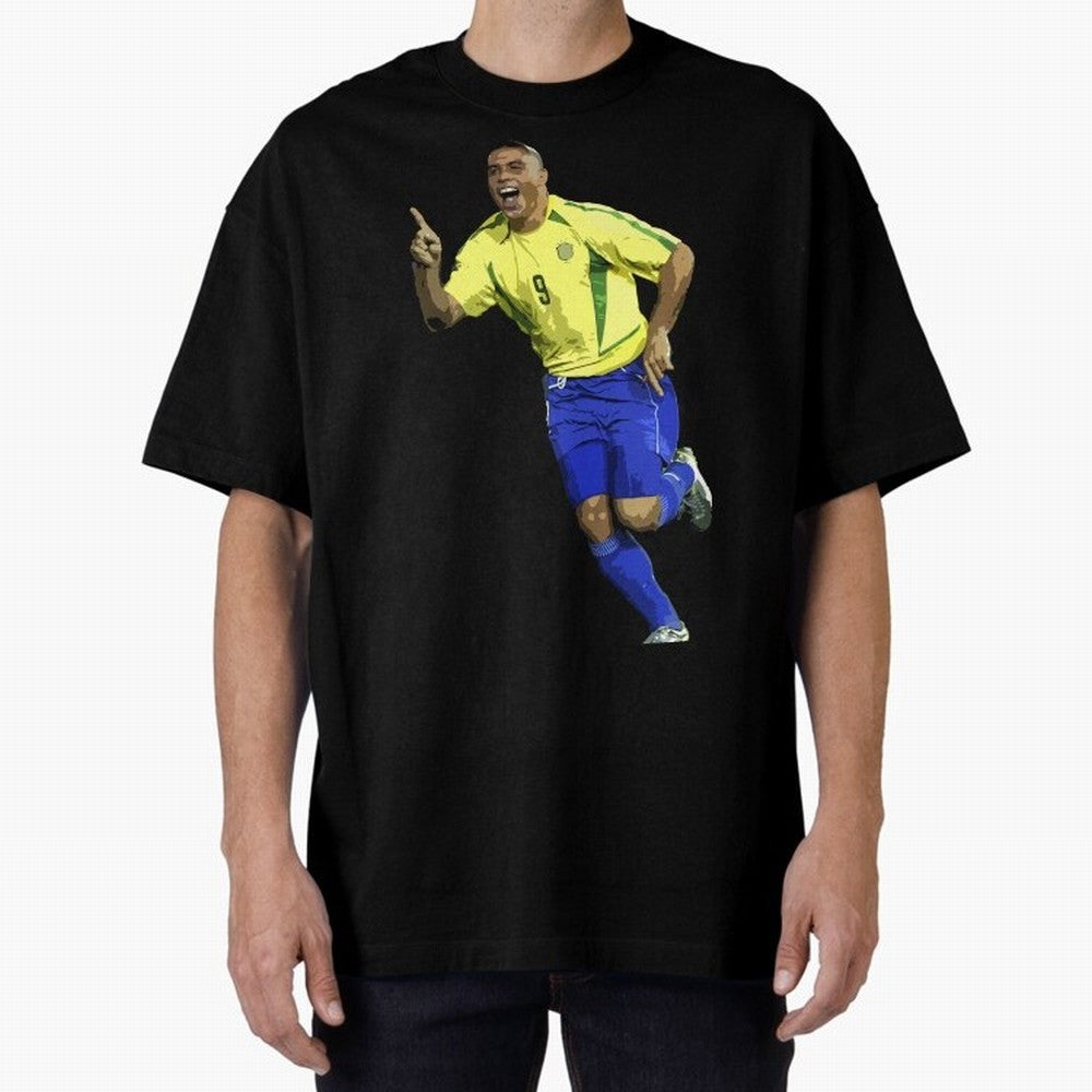 Ronaldo Nazario Oversized T-Shirt Remember Iconic Moments from Global Football Passion for FIFA World Cup 2026, Featuring Cristiano Ronaldo, Haaland and CR7, England, Stadium Chants, National Pride, Trophy Dreams and Unforgettable Football