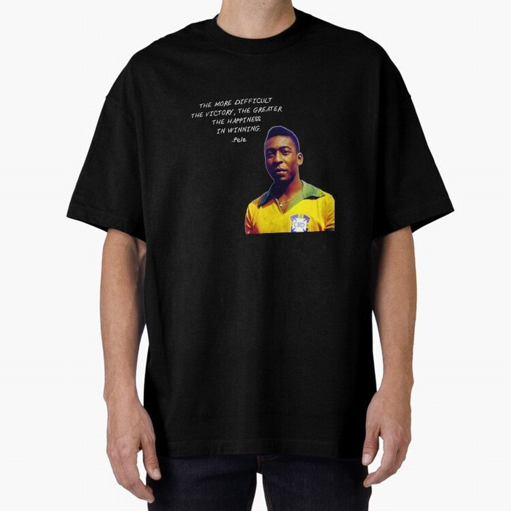 Pele Quote Oversized T-Shirt Feel the Roar of the FIFA World Cup 2026 Group Stage Journey through CR7 and Messi Highlights, Netherlands Pride, Championship Spirit, Famous Goals, Roaring Crowds and International Football Unity; Perfect for