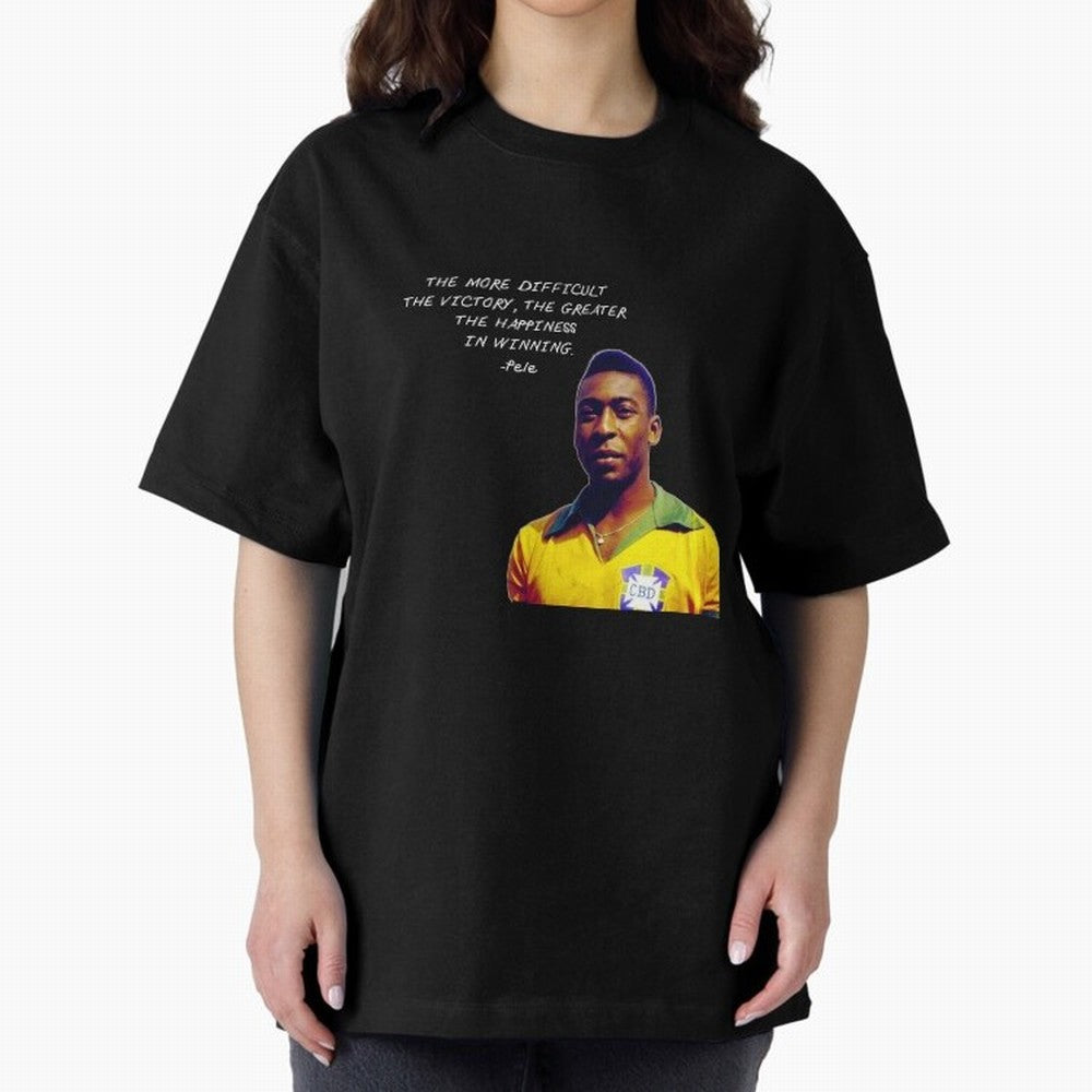 Pele Quote Oversized T-Shirt Feel the Roar of the FIFA World Cup 2026 Group Stage Journey through CR7 and Messi Highlights, Netherlands Pride, Championship Spirit, Famous Goals, Roaring Crowds and International Football Unity; Perfect for
