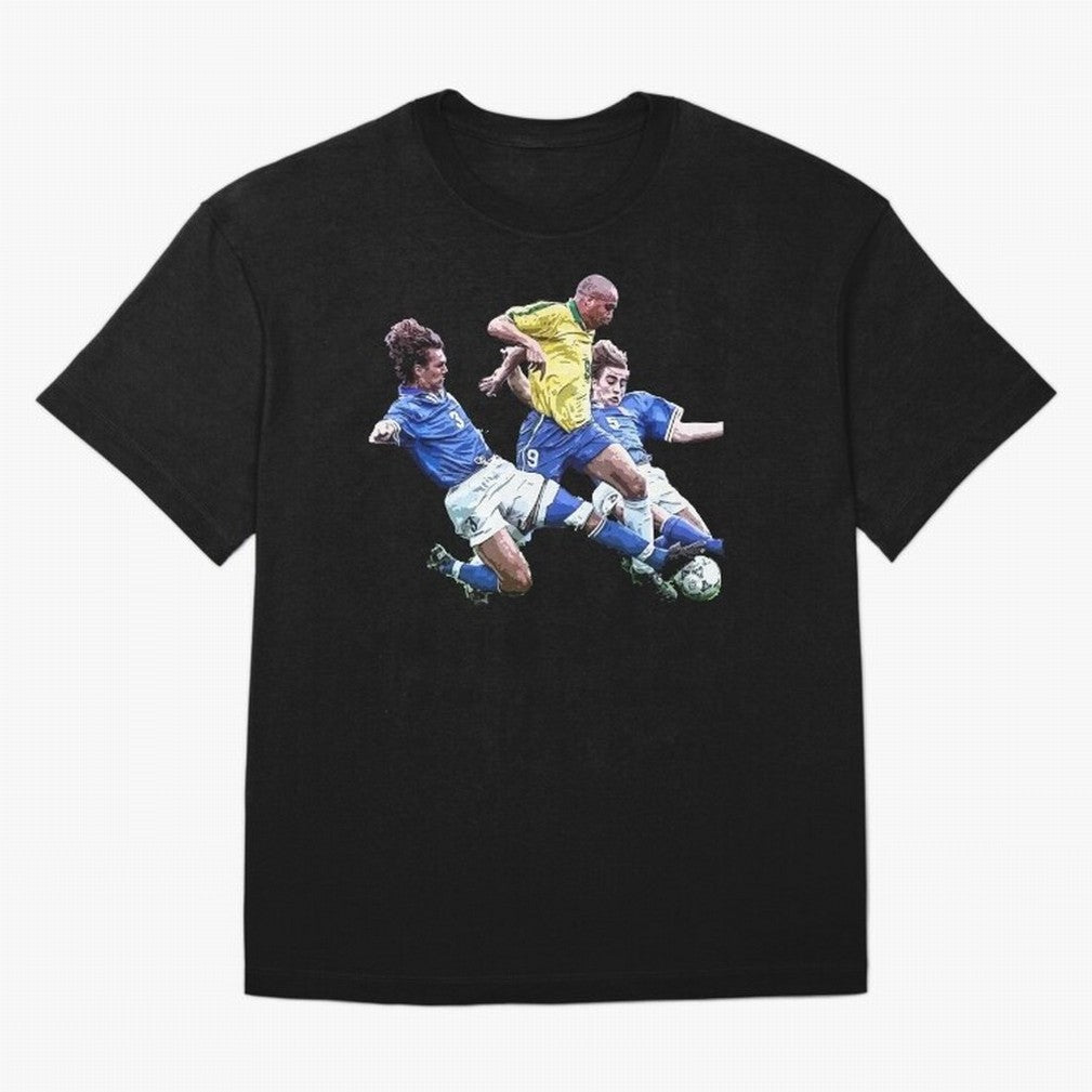 Ronaldo vs Maldini & Cannavaro Oversized T-Shirt Show Your Stadium Side during Global Football Passion for FIFA World Cup 2026 Group Stage, Filled with Messi, Neymar and Mbappe, Brazil, Football History, Final Match Energy, Crowd Noise and Once in