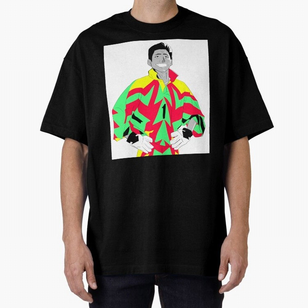 Jorge Campos the legend of soccer football in goal keeper Oversized T-Shirt Honor the Beautiful Game during FIFA World Cup 2026 Spirit, with Netherlands, Messi, Neymar and Mbappe, Sports Nostalgia, International Competition, Famous Players and