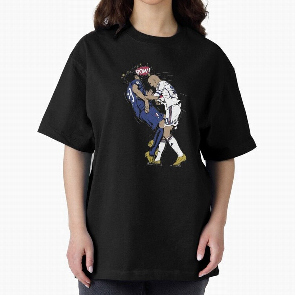 Zinedine Zidane Oversized T-Shirt Show Championship Spirit for Global Football Passion for FIFA World Cup 2026, Inspired by Messi and Cristiano Ronaldo, England, Goal Celebration Energy, Supporter Heritage, Football Icons and Worldwide Tournament