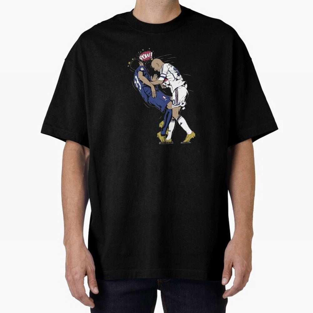 Zinedine Zidane Oversized T-Shirt Show Championship Spirit for Global Football Passion for FIFA World Cup 2026, Inspired by Messi and Cristiano Ronaldo, England, Goal Celebration Energy, Supporter Heritage, Football Icons and Worldwide Tournament