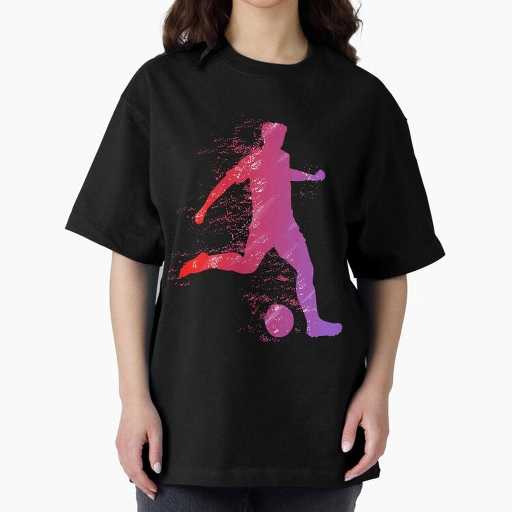 Soccer Player Shoot Oversized T-Shirt Live for the Drama of FIFA World Cup 2026 Built around Messi, Neymar and Mbappe, Brazil Energy, Football Passion, Legendary Performances, Festival Vibes and Supporter Community; Great for Watch Parties, Sports