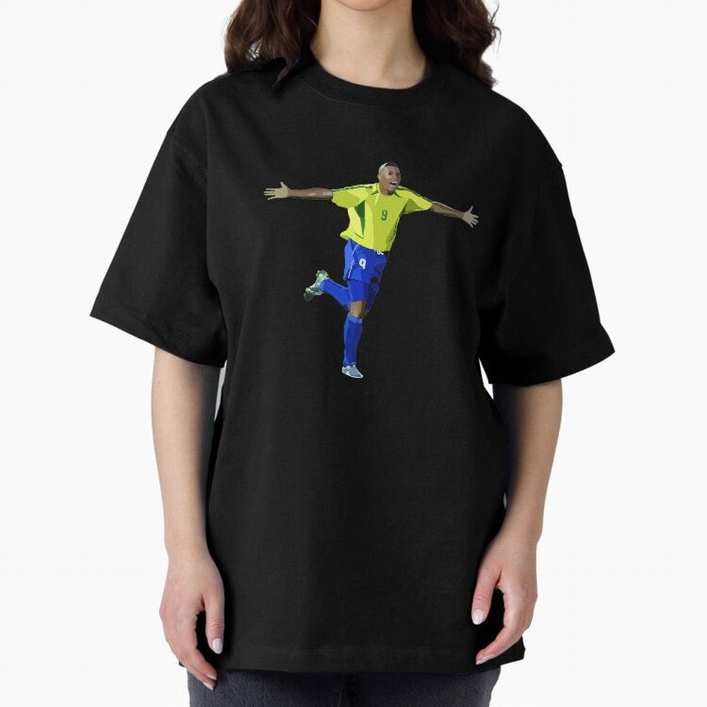 Brazilian Legend Ronaldo Oversized T-Shirt Showcase Global Football Passion for FIFA World Cup 2026 Group Stage, Filled with Messi and Cristiano Ronaldo, England, Supporter Pride, Iconic Celebrations, Legendary Names and Global Match Day Energy;
