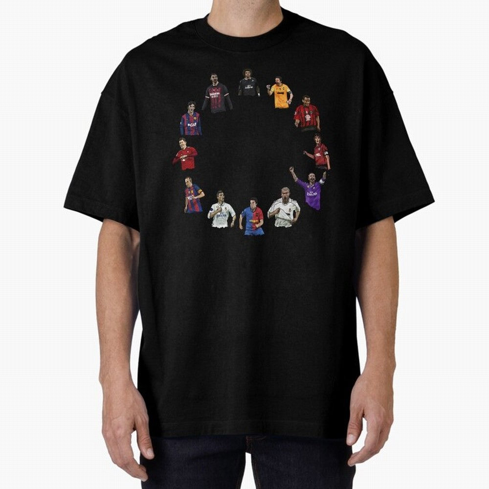 The Best football players Oversized T-Shirt Feel the Roar of FIFA World Cup 2026 USA Canada Mexico with CR7 and Messi, Spain Energy, Stadium Chants, National Pride, Trophy Dreams and Unforgettable Football Memories; Made for Die Hard Supporters,