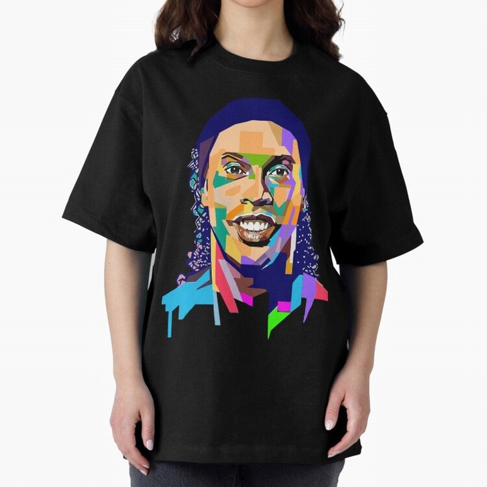 Ronaldinho Oversized T-Shirt Show Your Stadium Side during FIFA World Cup 2026 Spirit, Celebrating Spain, Cristiano Ronaldo, Game Day Rituals, Football Legends, Country Pride and the Road to the Final; Ideal for Football Dads, Football Moms,