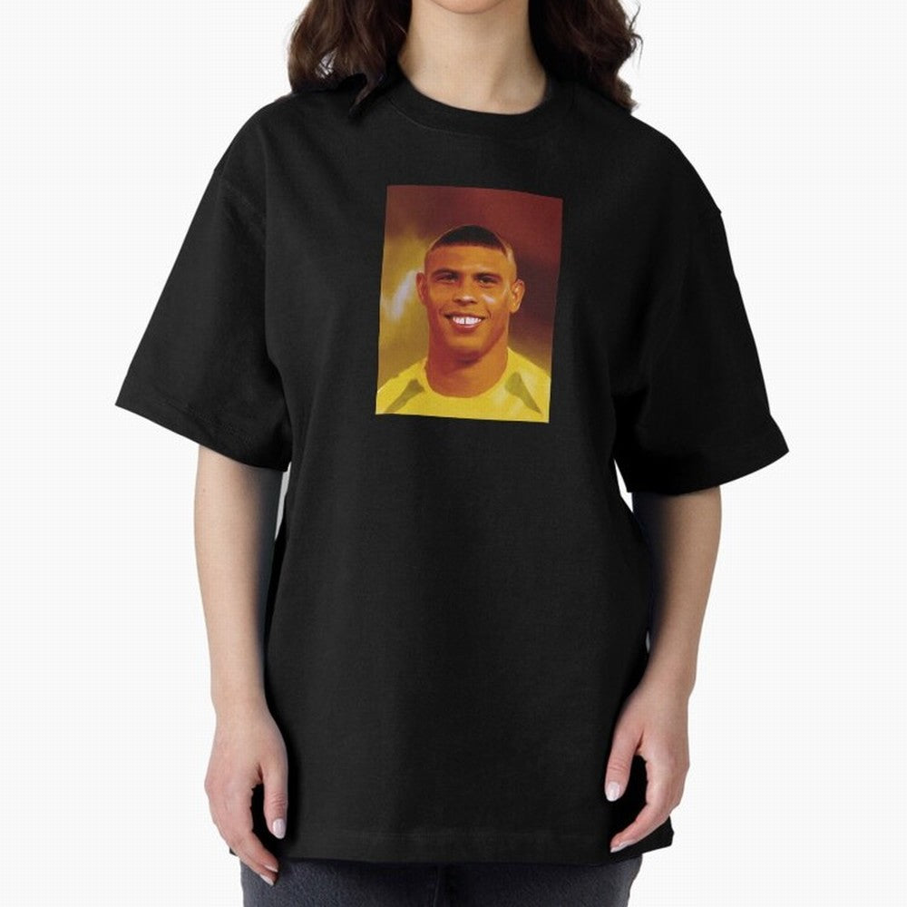 Ronaldo Nazario Digital Painting Oversized T-Shirt Make Your Look Match Match Day Hype around FIFA World Cup 2026 USA Canada Mexico, Haaland, Brazil, Portugal and Argentina, Classic Soccer Heritage, Championship Pressure, Fan Loyalty and