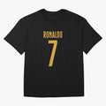 Christiano Ronaldo Portugal Jersey 2023 Oversized T-Shirt Celebrate Golden Goal Energy in Global Football Passion for FIFA World Cup 2026 Group Stage, Made for Neymar, England, France and Netherlands, Football Festival Excitement, Trophy Ambitions,