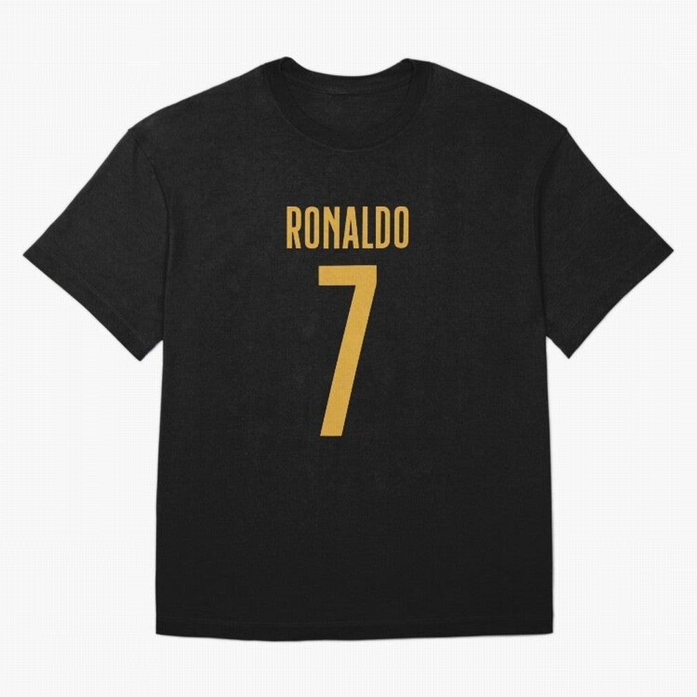 Christiano Ronaldo Portugal Jersey 2023 Oversized T-Shirt Celebrate Golden Goal Energy in Global Football Passion for FIFA World Cup 2026 Group Stage, Made for Neymar, England, France and Netherlands, Football Festival Excitement, Trophy Ambitions,