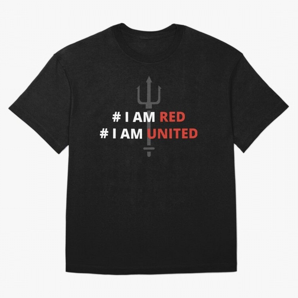 I am red, I am United Oversized T-Shirt Capture Stadium Memories from FIFA World Cup 2026 USA Canada Mexico Spirit, Capturing Germany, Messi and Cristiano Ronaldo, Soccer Culture, Superstar Moments, National Team Dreams and Competitive Fire; Ideal