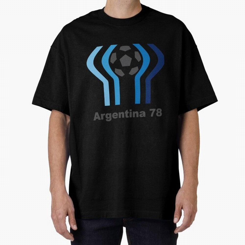 Retro Word Cup Logo1 Oversized T-Shirt Bring Global Tournament Vibes to FIFA World Cup 2026 Filled with Cristiano Ronaldo, Brazil, Portugal and Argentina Energy, Fan Favorite Moments, National Team Passion, Big Match Drama and Soccer History; Ideal