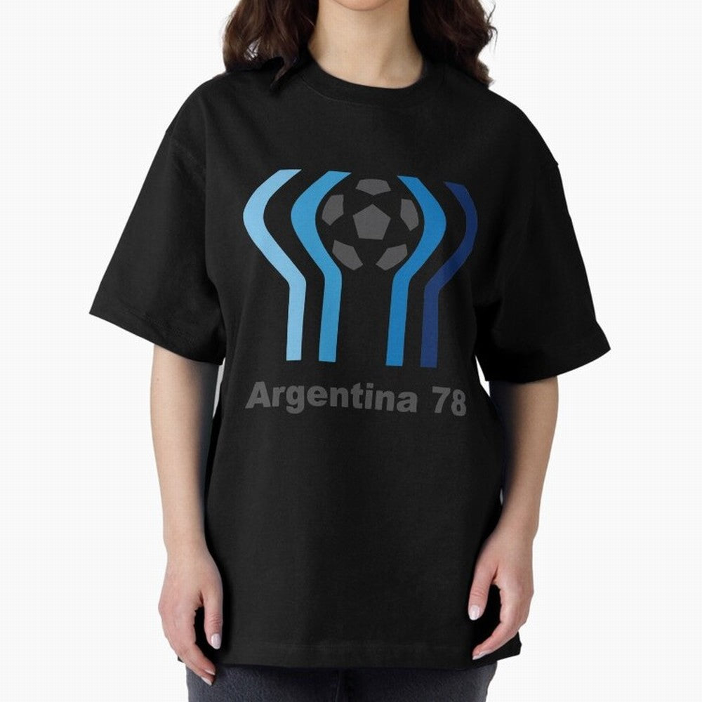 Retro Word Cup Logo1 Oversized T-Shirt Bring Global Tournament Vibes to FIFA World Cup 2026 Filled with Cristiano Ronaldo, Brazil, Portugal and Argentina Energy, Fan Favorite Moments, National Team Passion, Big Match Drama and Soccer History; Ideal