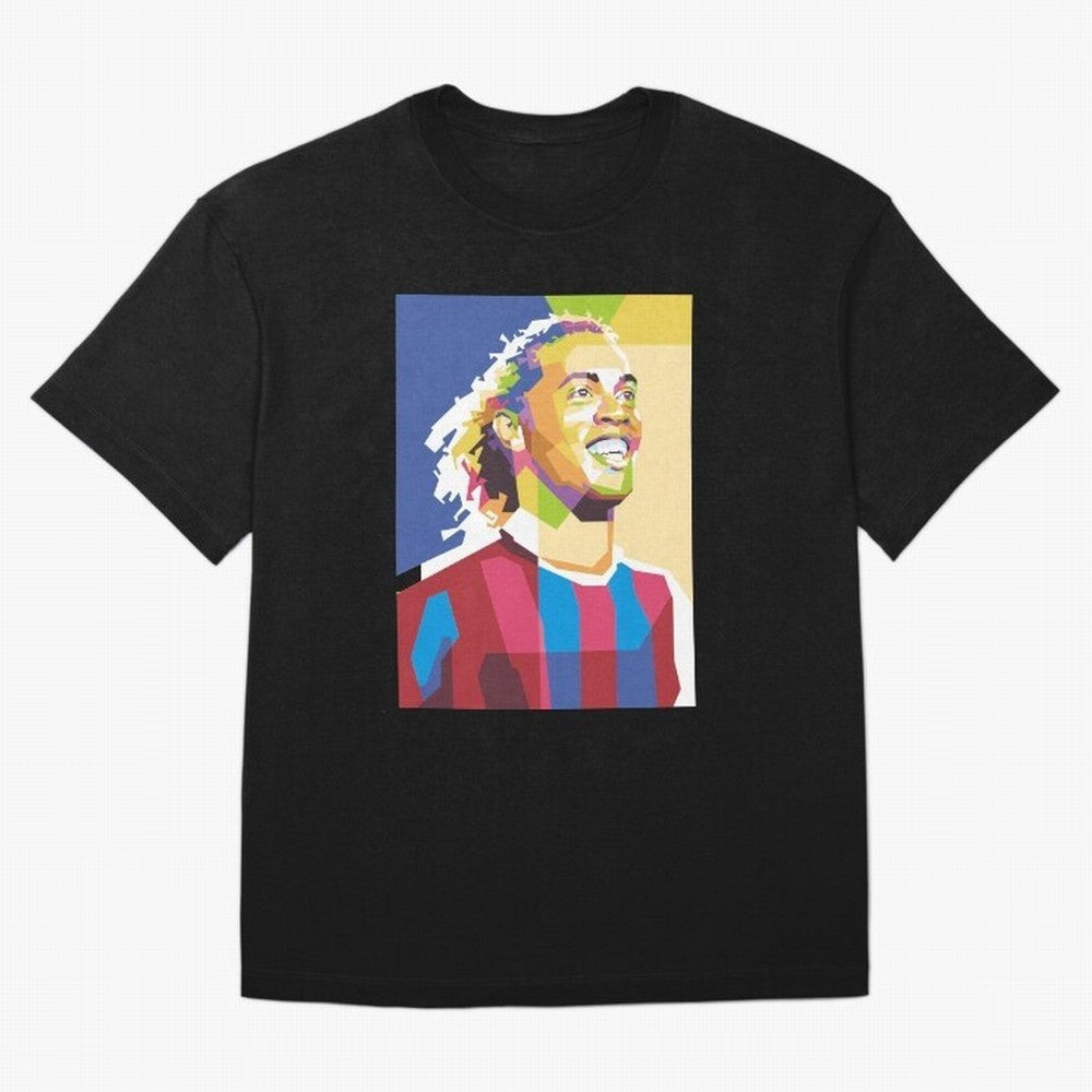 Ronaldinho in Pop Art Portrait Style Oversized T-Shirt Carry National Pride through the FIFA World Cup 2026 Group Stage Journey through CR7 Highlights, Netherlands Pride, Match Day Excitement, Supporter Culture, Golden Goals and Global Football