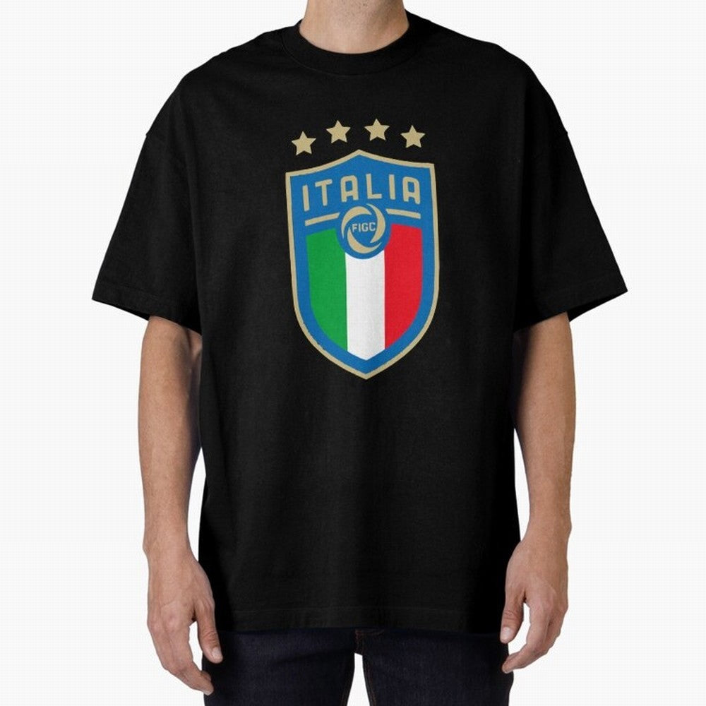 Italy Emblem Oversized T-Shirt Bring International Match Energy to Global Football Passion for FIFA World Cup 2026 USA Canada Mexico, Capturing Cristiano Ronaldo, Germany, Stadium Chants, National Pride, Trophy Dreams and Unforgettable Football