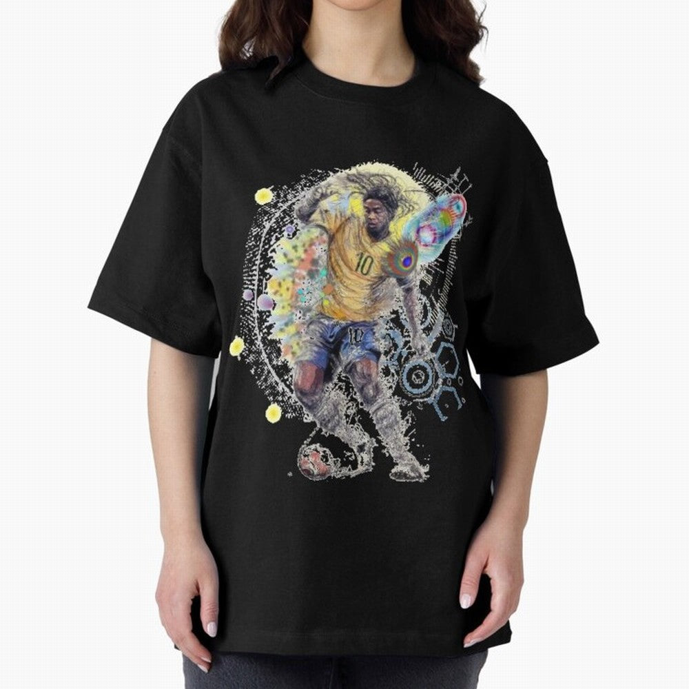 Ronaldin Football Player Oversized T-Shirt Turn Football Passion into Global Football Passion for FIFA World Cup 2026 USA Canada Mexico, Celebrating Cristiano Ronaldo, Haaland and CR7, Spain, Stadium Chants, National Pride, Trophy Dreams and