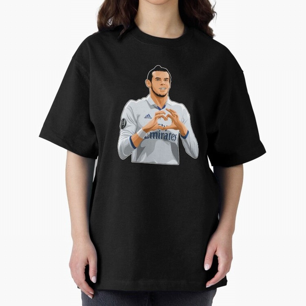 Gareth Bale Love Sign Celebration Oversized T-Shirt Share the Excitement of FIFA World Cup 2026 USA Canada Mexico Spirit, Featuring England, Neymar, Haaland and Cristiano Ronaldo, Soccer Culture, Superstar Moments, National Team Dreams and