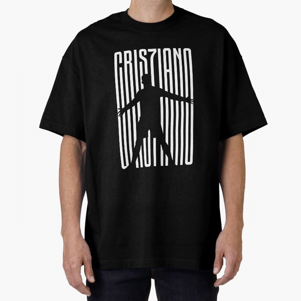 Christiano Ronaldo Icon black Jersey 2023 Oversized T-Shirt Remember the FIFA World Cup 2026 Journey through Neymar, Haaland and Cristiano Ronaldo Highlights, Brazil, Portugal and Argentina Pride, Match Day Excitement, Supporter Culture, Golden