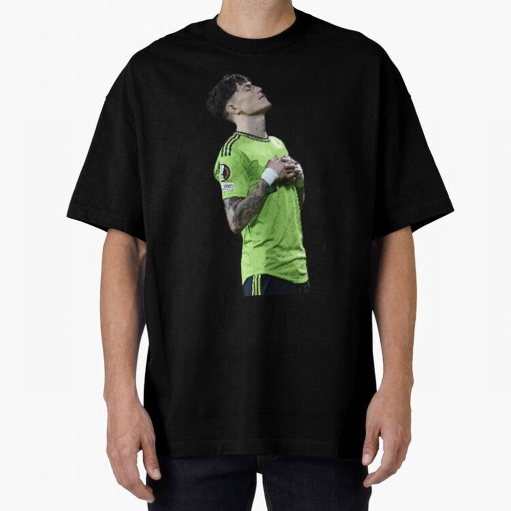 Garnacho Inner Peace Celebration Oversized T-Shirt Make Every Kick Count in FIFA World Cup 2026 for Fans of Messi and Cristiano Ronaldo and Portugal, Bringing Goal Celebration Energy, Supporter Heritage, Football Icons and Worldwide Tournament Joy;