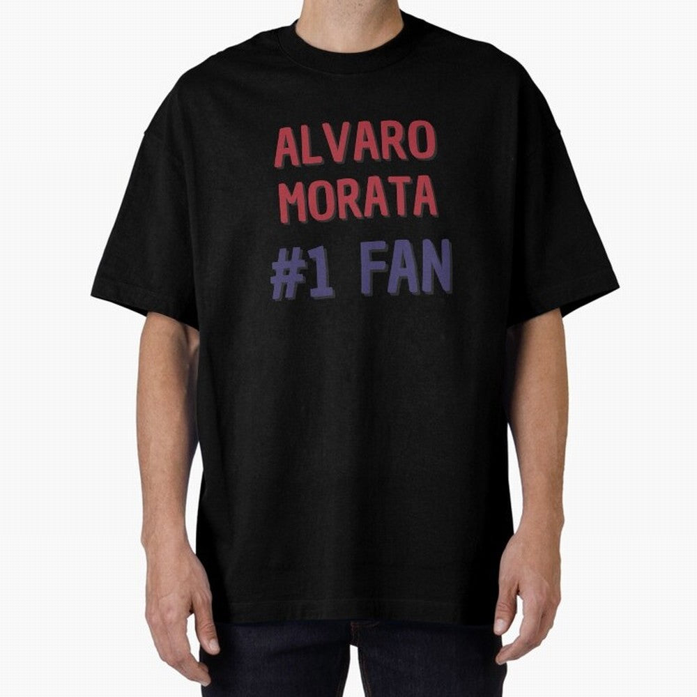 Alvaro Morata - #1 Fan Oversized T-Shirt Celebrate the Magic of FIFA World Cup 2026 Spirit, Capturing Argentina, Messi and Cristiano Ronaldo, Retro Football Energy, Iconic Rivalries, Trophy Chase Drama and Stadium Atmosphere; Perfect for People Who