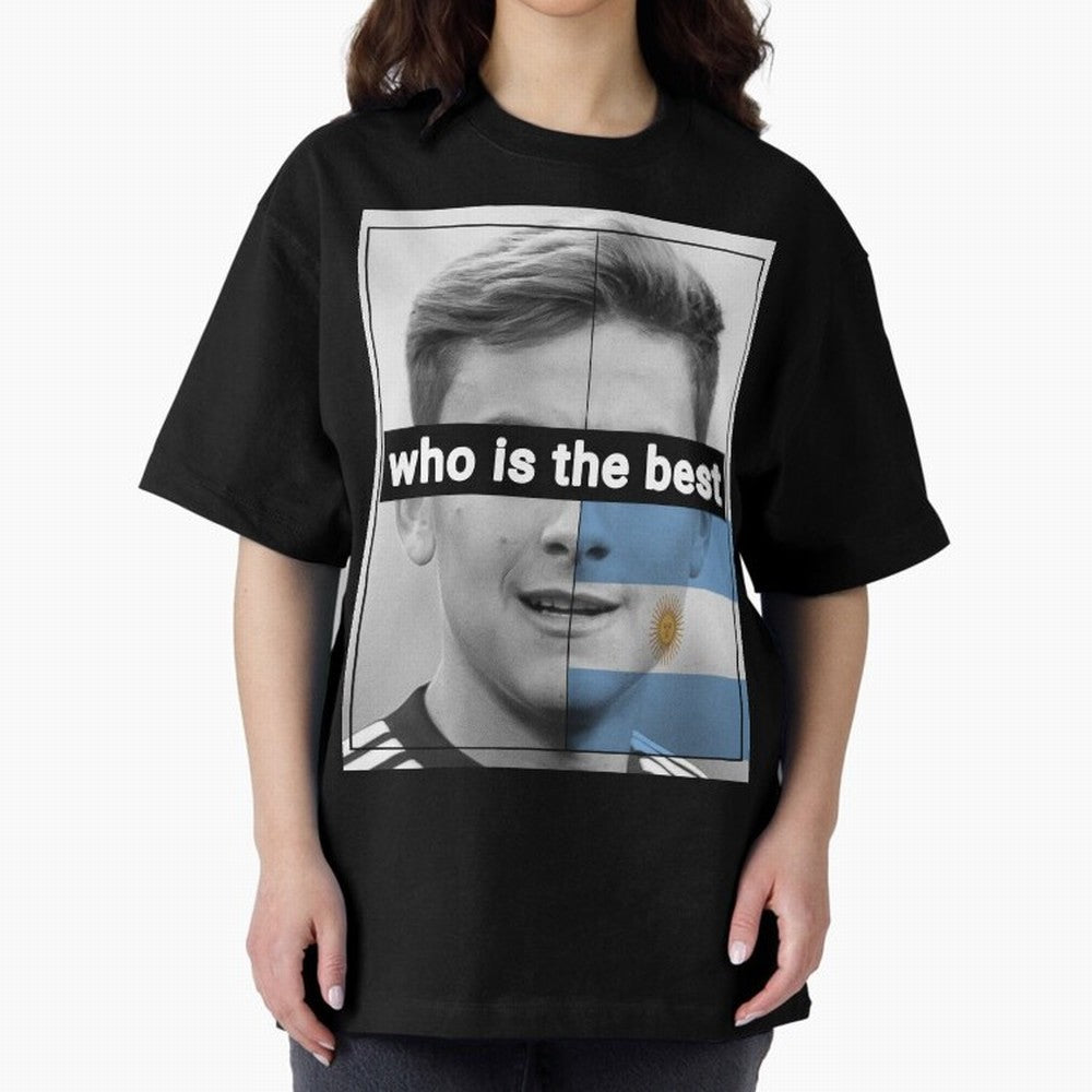 dybala Oversized T-Shirt Bring Retro Soccer Energy to FIFA World Cup 2026 Spirit, Driven by Germany, Messi and Cristiano Ronaldo, Worldwide Fan Energy, Dramatic Goals, Stadium Lights and Championship Celebrations; Ideal for Passionate Fans Who Love