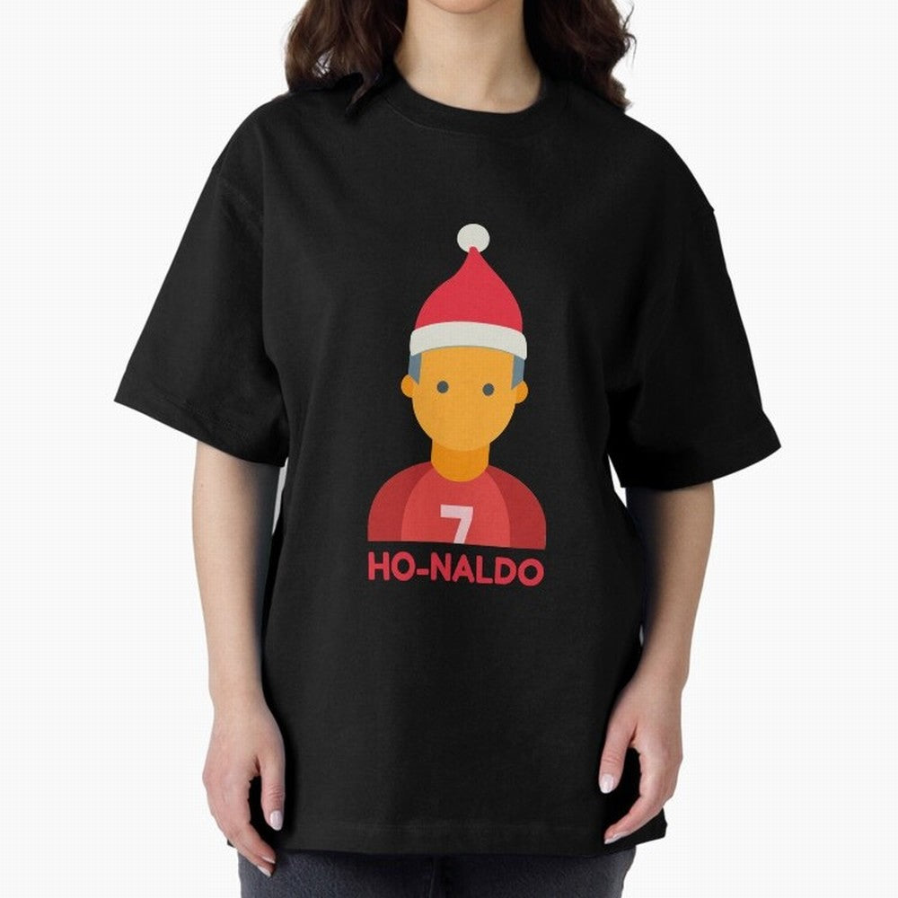HO-NALDO - Funny Ronaldo Christmas Oversized T-Shirt Celebrate Unforgettable Nights in FIFA World Cup 2026 USA Canada Mexico for Fans of CR7 and Brazil, Bringing Football History, Final Match Energy, Crowd Noise and Once in a Lifetime Moments;