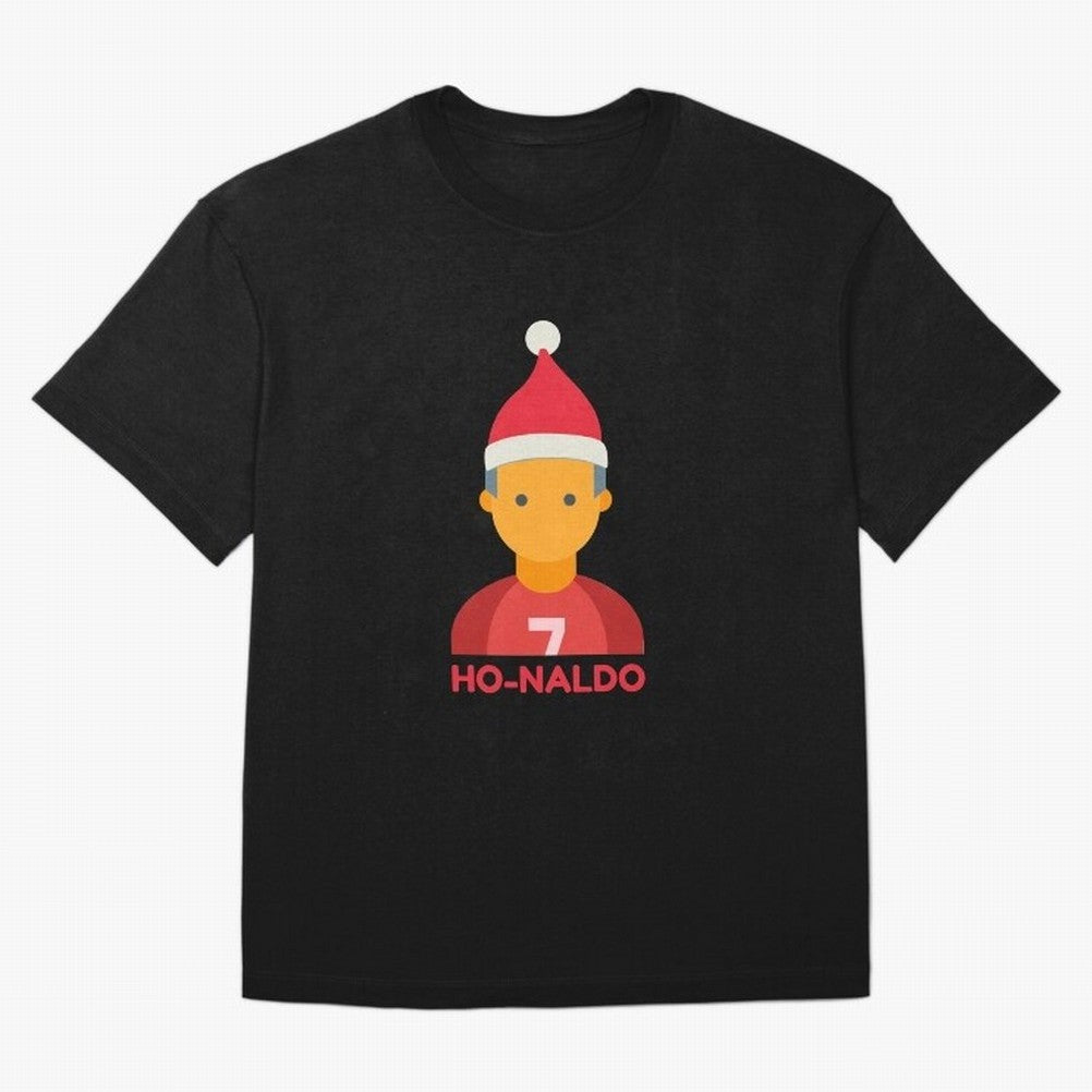 HO-NALDO - Funny Ronaldo Christmas Oversized T-Shirt Celebrate Unforgettable Nights in FIFA World Cup 2026 USA Canada Mexico for Fans of CR7 and Brazil, Bringing Football History, Final Match Energy, Crowd Noise and Once in a Lifetime Moments;