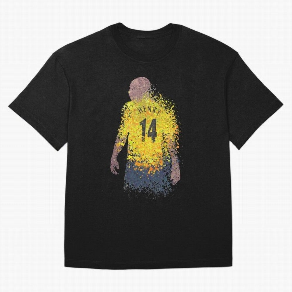 Thierry Henry Arsenal Illustration Oversized T-Shirt Bring a Vintage Feel to FIFA World Cup 2026 for Fans of Neymar, Haaland and Cristiano Ronaldo and France and Portugal, Bringing Supporter Pride, Iconic Celebrations, Legendary Names and Global