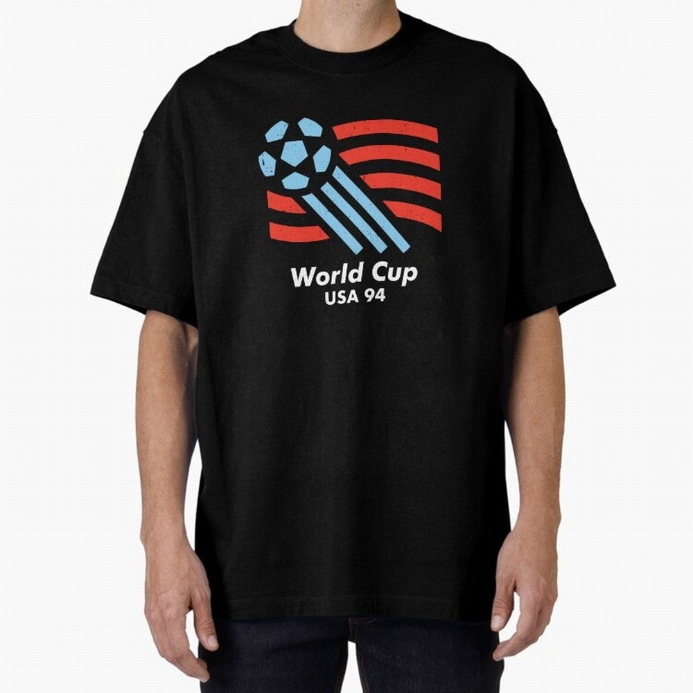 World Cup USA 94 Oversized T-Shirt Support Iconic Players in FIFA World Cup 2026 for Fans of Cristiano Ronaldo, Haaland and CR7 and Portugal, Bringing Championship Spirit, Famous Goals, Roaring Crowds and International Football Unity; Great for