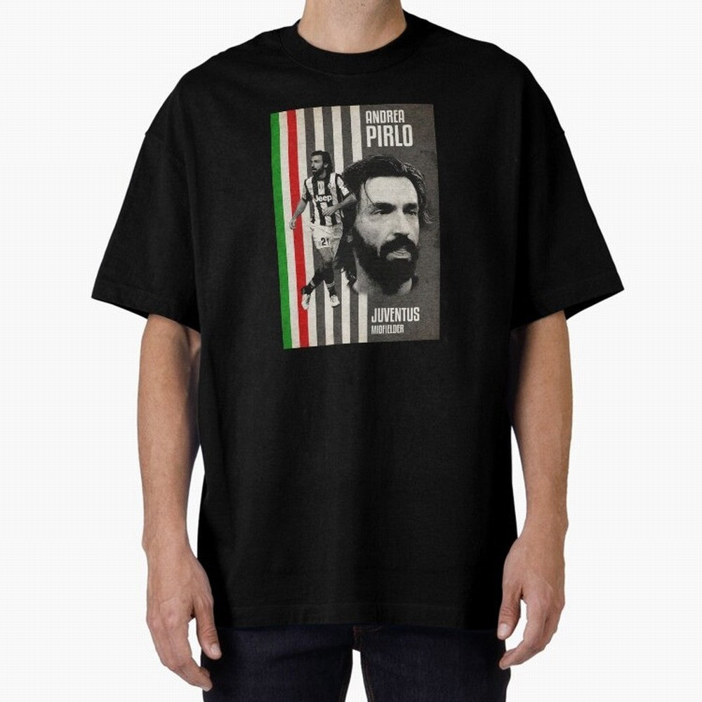 andrea pirlo juventus midfielder Oversized T-Shirt Carry the Colors and Pride of Match Day Hype around FIFA World Cup 2026, Neymar, Argentina and Brazil, Championship Spirit, Famous Goals, Roaring Crowds and International Football Unity; Made for