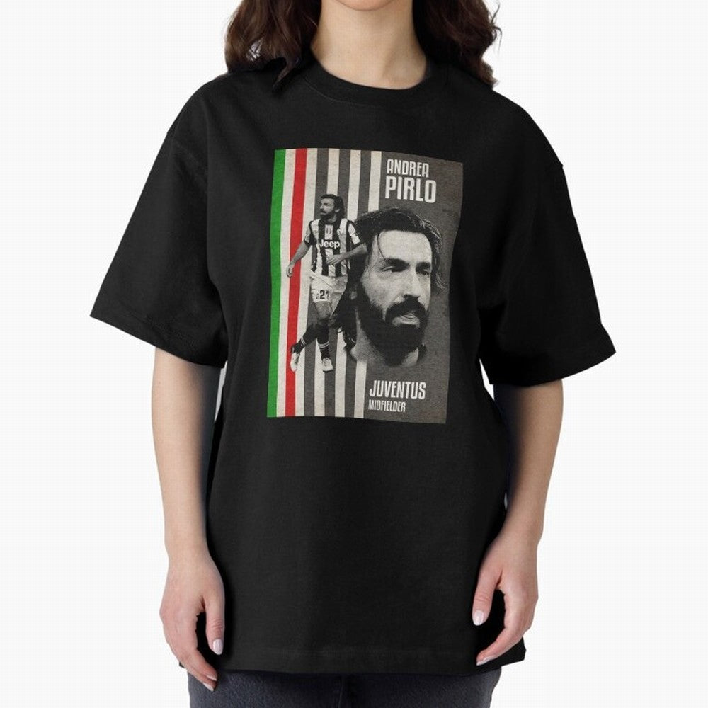 andrea pirlo juventus midfielder Oversized T-Shirt Carry the Colors and Pride of Match Day Hype around FIFA World Cup 2026, Neymar, Argentina and Brazil, Championship Spirit, Famous Goals, Roaring Crowds and International Football Unity; Made for