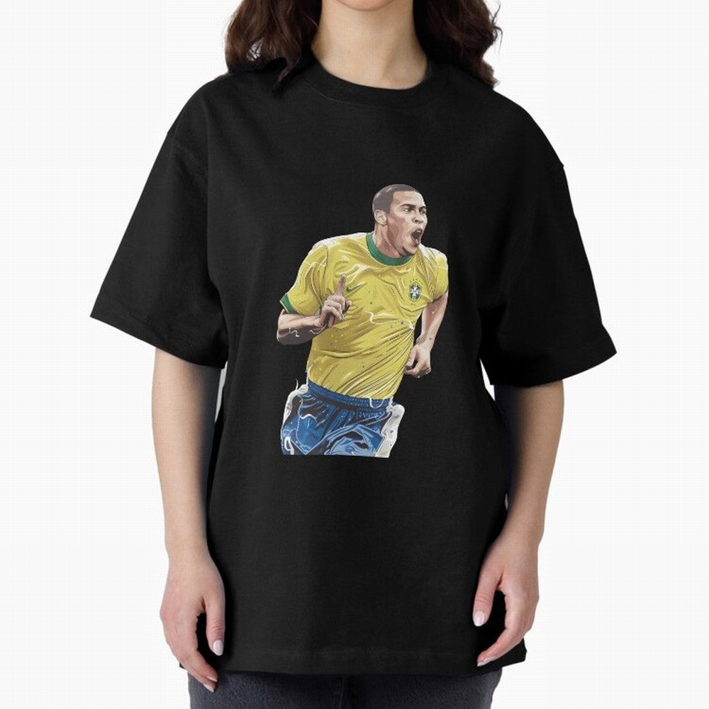 R9, El Grande Ronaldo Nazario Oversized T-Shirt Represent Fans Who Live for FIFA World Cup 2026 USA Canada Mexico Made for Mbappe and Neymar, Portugal Energy, Fan Favorite Moments, National Team Passion, Big Match Drama and Soccer History; Great