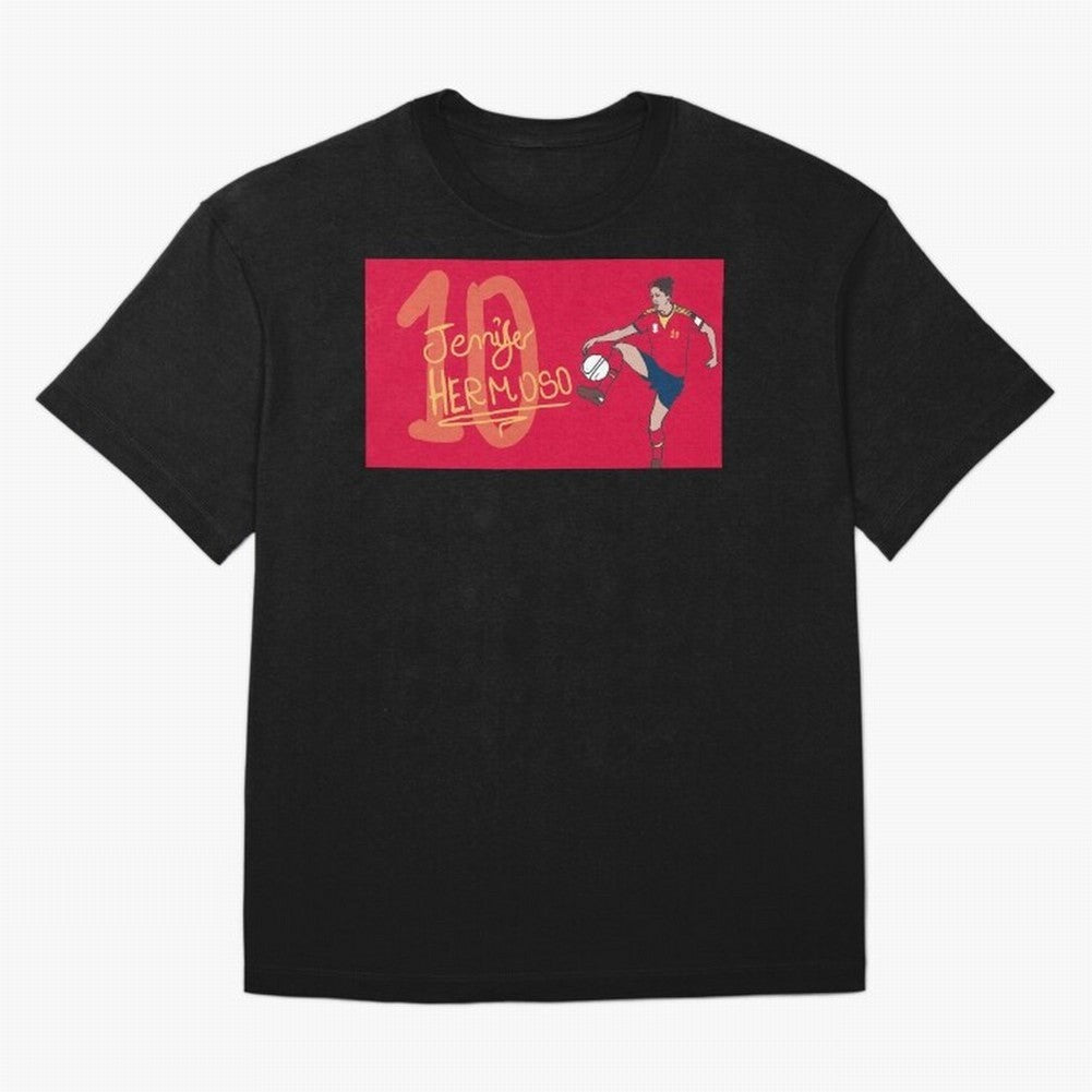 Jennifer Hermoso Oversized T-Shirt Show Your Stadium Side during FIFA World Cup 2026 USA Canada Mexico Connected to CR7 and Messi, Germany Energy, Retro Football Energy, Iconic Rivalries, Trophy Chase Drama and Stadium Atmosphere; Ideal for