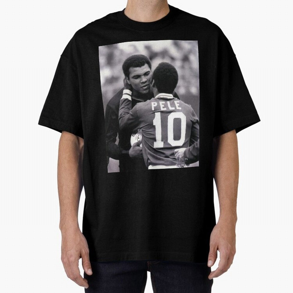 The Boxing Legend Meet The Football Legend Poster Oversized T-Shirt Live the Energy of FIFA World Cup 2026 Group Stage Made for Haaland, Argentina and Brazil Energy, Stadium Memories, Football Loyalty, International Chants and Championship