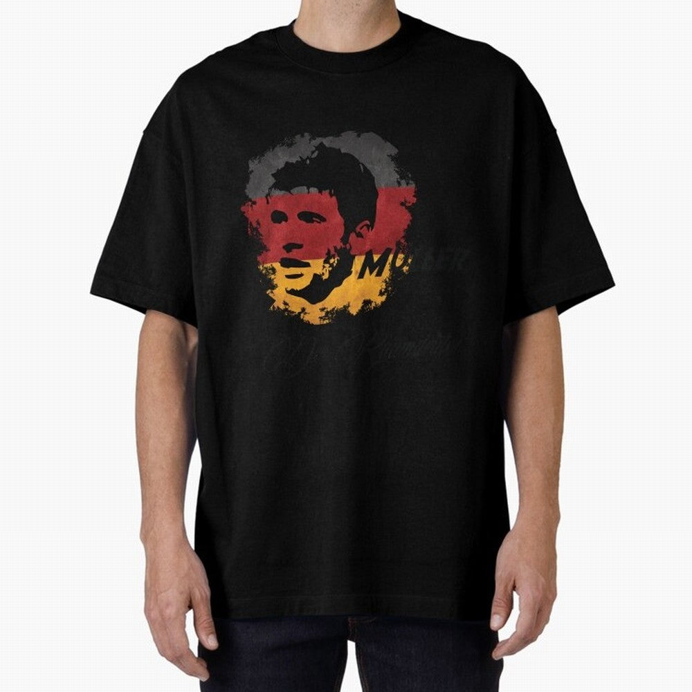 Germany Thomas Muller World Cup 2014 Oversized T-Shirt Represent Fans Who Live for the FIFA World Cup 2026 Journey through Cristiano Ronaldo, Haaland and CR7 Highlights, England, France and Netherlands Pride, Goal Celebration Energy, Supporter