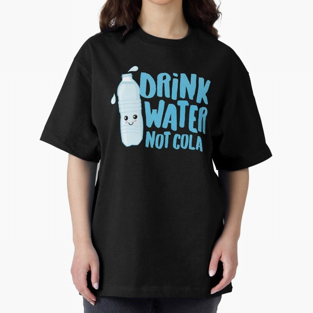 Drink Water Not Cola Kawaii Water Bottle? Oversized T-Shirt Relive the Noise and Pride of Global Football Passion for FIFA World Cup 2026, Filled with Neymar, Haaland and Cristiano Ronaldo, Brazil, Portugal and Argentina, Goal Celebration Energy,