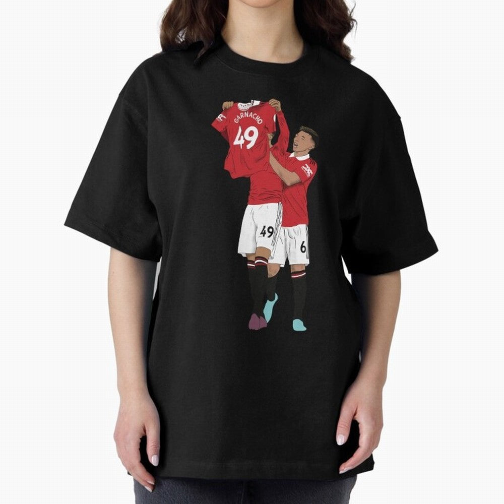Alejandro Garnacho Goal Celebration Oversized T-Shirt Represent Football Lovers during FIFA World Cup 2026 Connected to CR7, Netherlands Energy, Classic Soccer Heritage, Championship Pressure, Fan Loyalty and International Pride; Great for Watch