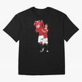 Alejandro Garnacho Goal Celebration Oversized T-Shirt Represent Football Lovers during FIFA World Cup 2026 Connected to CR7, Netherlands Energy, Classic Soccer Heritage, Championship Pressure, Fan Loyalty and International Pride; Great for Watch