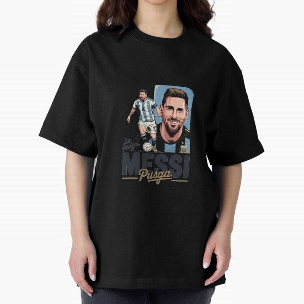 Lionel Messi Argentinian La Pulga Oversized T-Shirt Turn Every Weekend Toward Global Football Passion for FIFA World Cup 2026, Made for Mbappe, Germany, Championship Spirit, Famous Goals, Roaring Crowds and International Football Unity; Ideal for