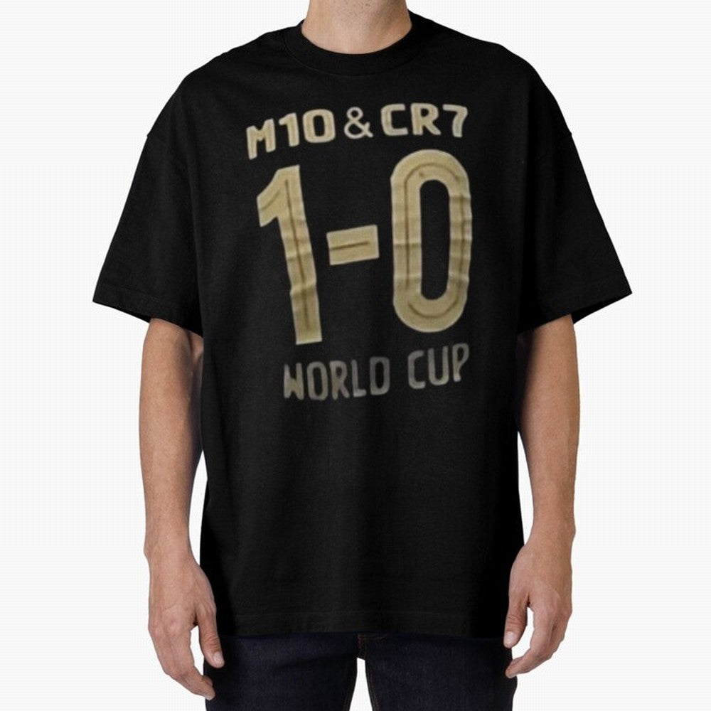 m10 and cr7 1-0 world cup football Classic T-Shirt Carry the Dream of FIFA World Cup 2026 Group Stage Spirit, Driven by Argentina and Brazil, Messi and Cristiano Ronaldo, Football History, Final Match Energy, Crowd Noise and Once in a Lifetime