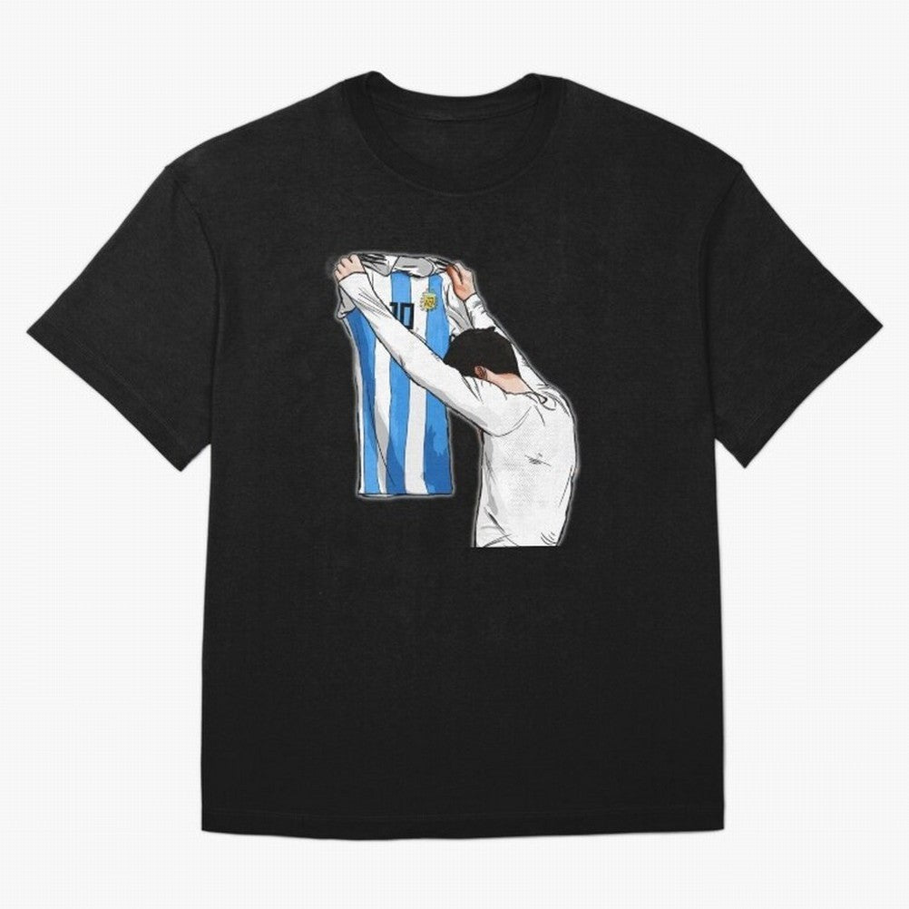 Art Messi Illustration Classic T-Shirt Keep Football History Alive during FIFA World Cup 2026 for Fans of Mbappe and France and Portugal, Bringing Football Passion, Legendary Performances, Festival Vibes and Supporter Community; Made for Die Hard
