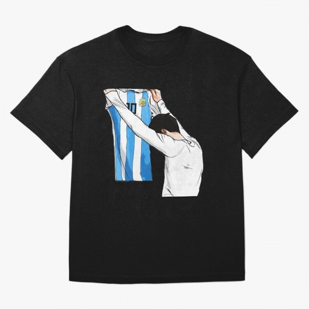 Lionel Messi holding his shirt, Argentina copa america Classic T-Shirt Join Supporters Worldwide for Match Day Hype around FIFA World Cup 2026 USA Canada Mexico, Mbappe and Neymar, Argentina and Brazil, Vintage Soccer Flavor, Modern Football Stars,