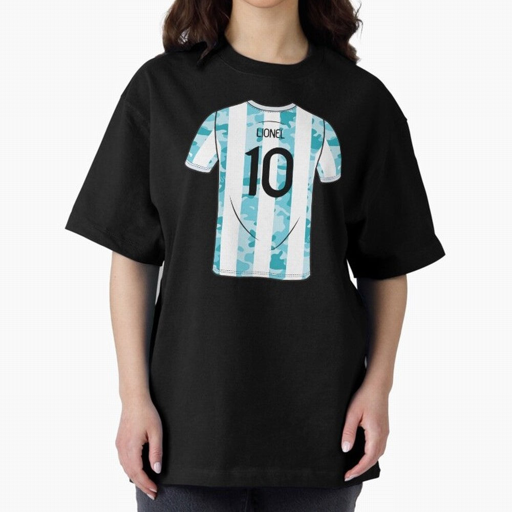 Jersey Illustration LeoMessi Classic T-Shirt Feel International Energy from FIFA World Cup 2026 USA Canada Mexico Spirit, Centered on Netherlands, Haaland and Mbappe, Championship Spirit, Famous Goals, Roaring Crowds and International Football