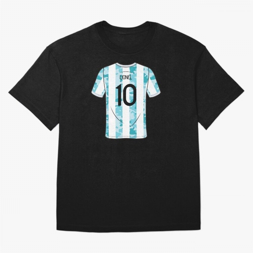 Jersey Illustration LeoMessi Classic T-Shirt Feel International Energy from FIFA World Cup 2026 USA Canada Mexico Spirit, Centered on Netherlands, Haaland and Mbappe, Championship Spirit, Famous Goals, Roaring Crowds and International Football
